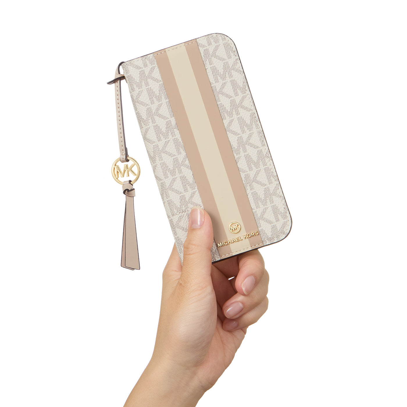 FOLIO CASE STRIPE WITH TASSEL CHARM 手帳型ケース