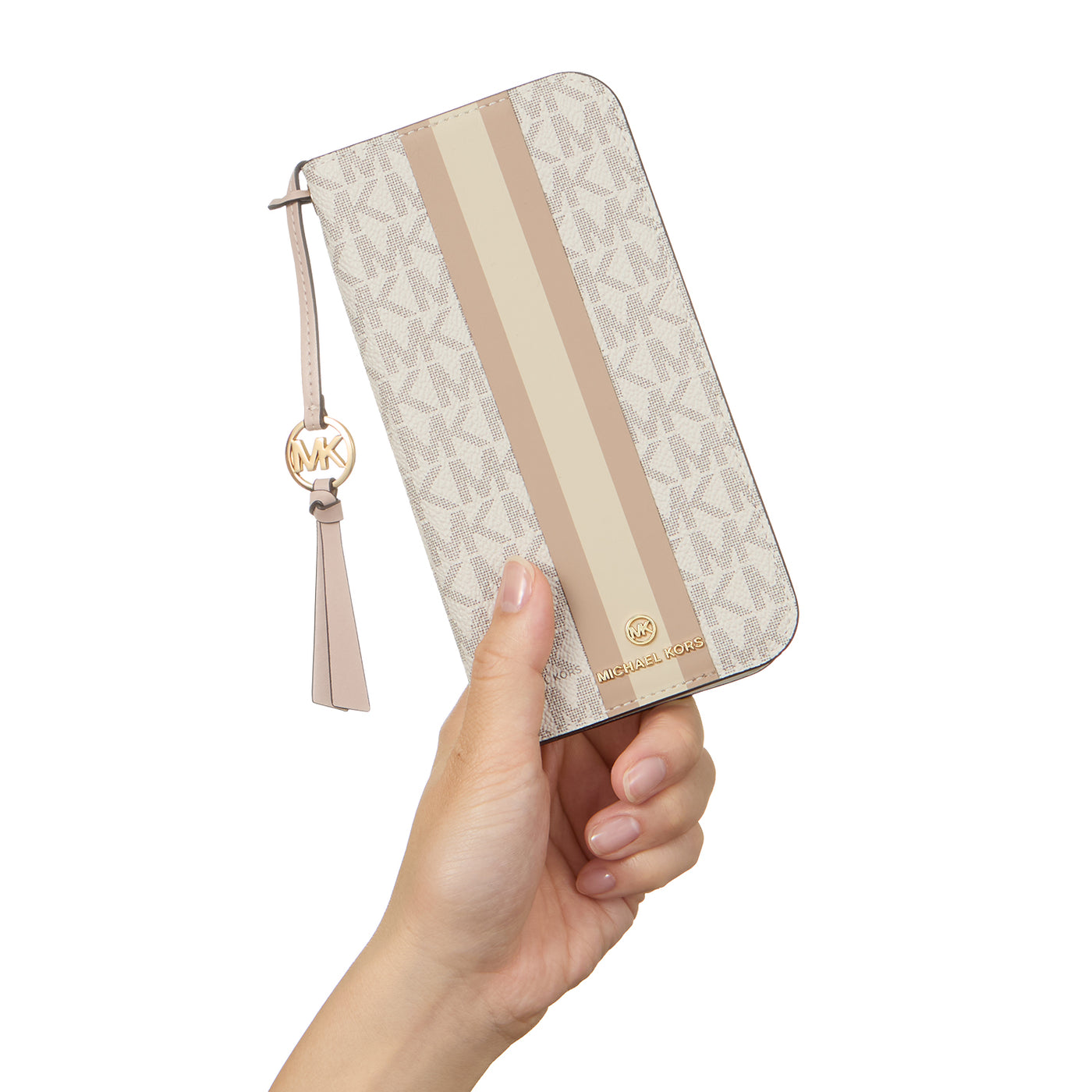 FOLIO CASE STRIPE WITH TASSEL CHARM 手帳型ケース