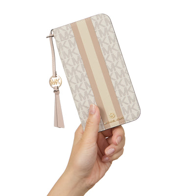 FOLIO CASE STRIPE WITH TASSEL CHARM 手帳型ケース