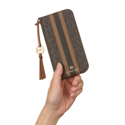 FOLIO CASE STRIPE WITH TASSEL CHARM 手帳型ケース