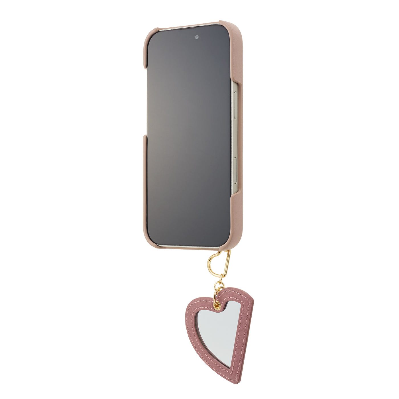 Slim Wrap Case with Heart Mirror Charm