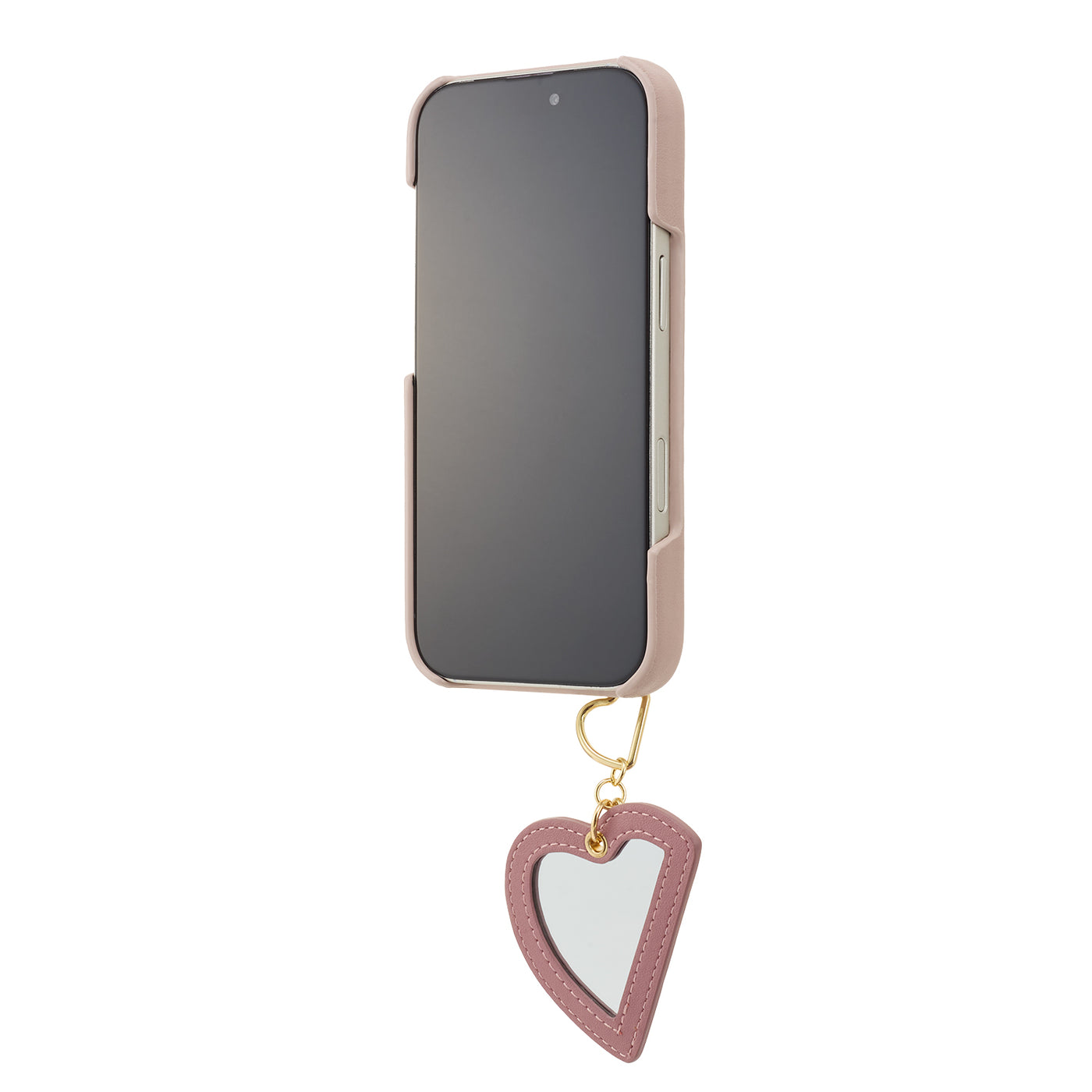 Slim Wrap Case with Heart Mirror Charm