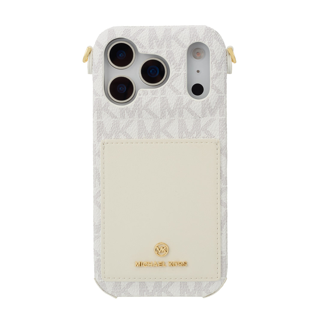 iPhone15Pro用　ロングストラップ付きハードケース/マイケルコース au限定】iPhone 15 Pro用 MICHAEL KORS ハードケース with Strap
