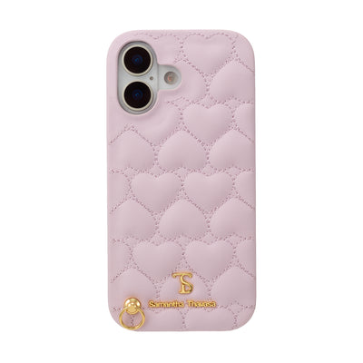 Samantha Thavasa(サマンサ タバサ) WRAP CASE HEART QUILTIN WITH HAND STRAP 背面型 アイフォンケース iPhone Case