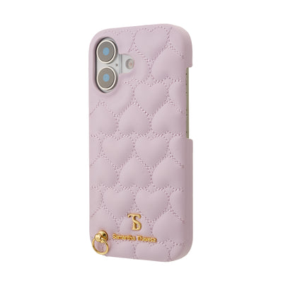 Samantha Thavasa(サマンサ タバサ) WRAP CASE HEART QUILTIN WITH HAND STRAP 背面型 アイフォンケース iPhone Case