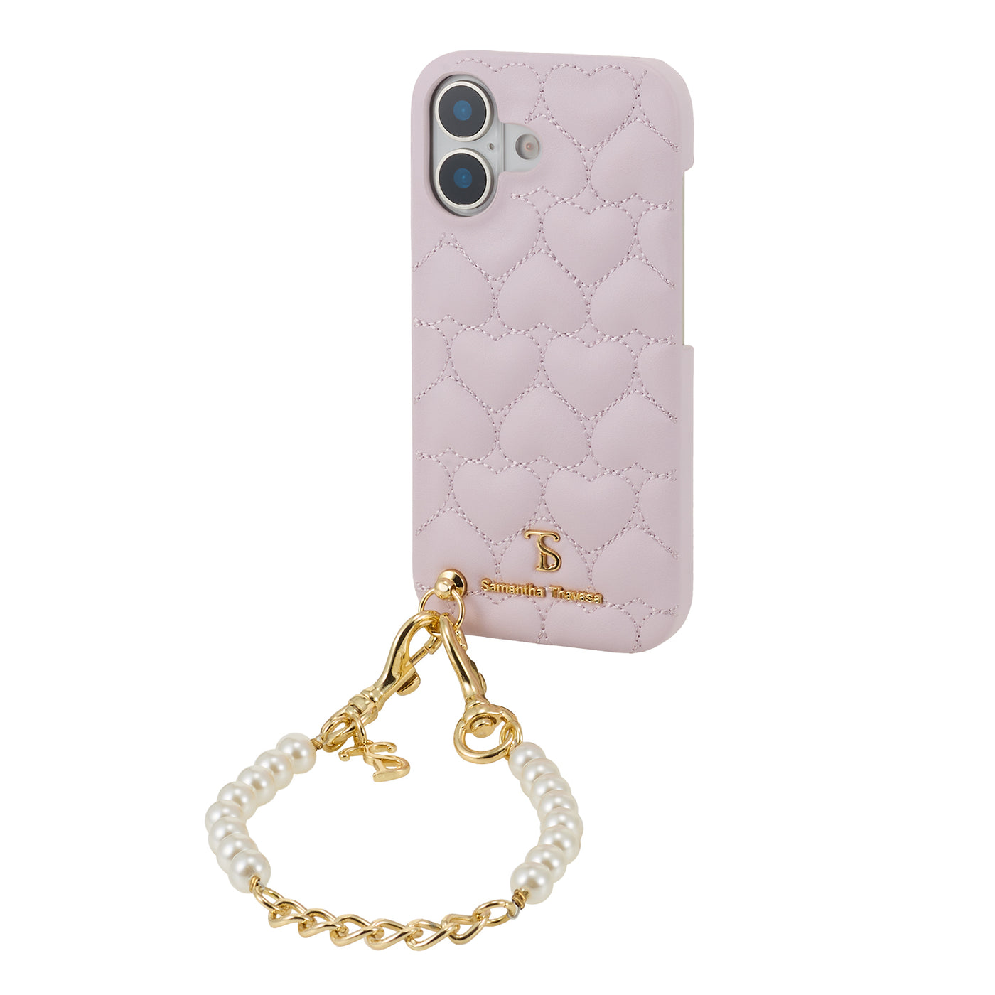 Samantha Thavasa(サマンサ タバサ) WRAP CASE HEART QUILTIN WITH HAND STRAP 背面型 アイフォンケース iPhone Case