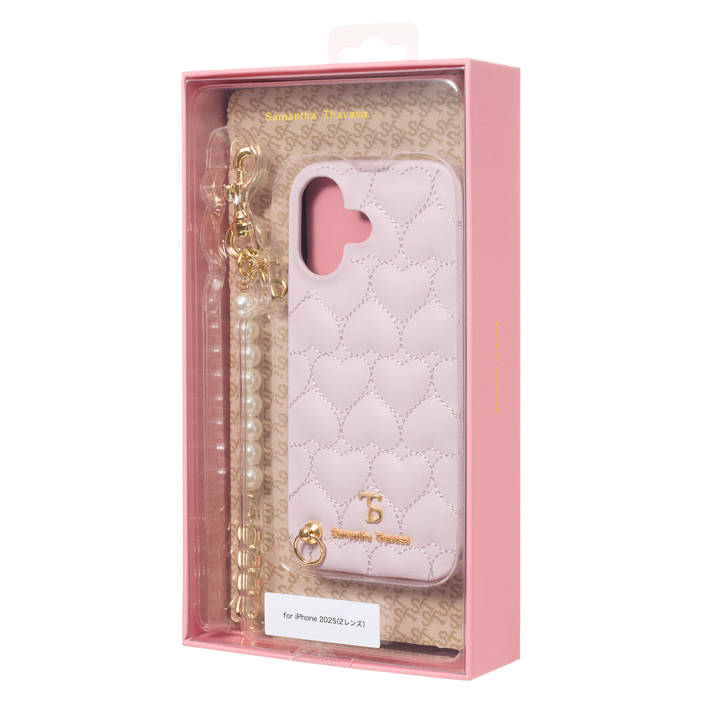 Samantha Thavasa(サマンサ タバサ) WRAP CASE HEART QUILTIN WITH HAND STRAP 背面型 アイフォンケース iPhone Case
