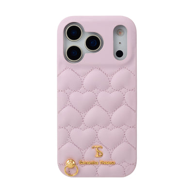 Samantha Thavasa(サマンサ タバサ) WRAP CASE HEART QUILTIN WITH HAND STRAP 背面型 アイフォンケース iPhone Case