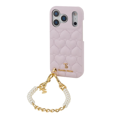 Samantha Thavasa(サマンサ タバサ) WRAP CASE HEART QUILTIN WITH HAND STRAP 背面型 アイフォンケース iPhone Case