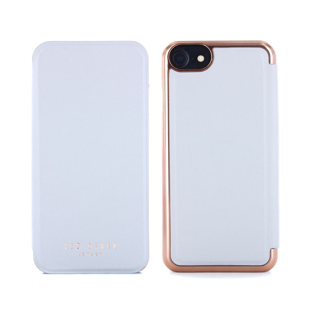 Ted Baker - SS17 Mirror Folio Case For iPhone SE 第2世代/8/7 - LIGHT GREY