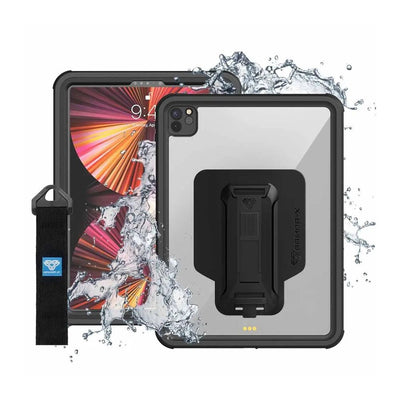 ARMOR-X - IP68 Waterproof Case with Hand Strap for 11-inch iPad Pro ( 3rd/2nd ) [ Black ] - Black