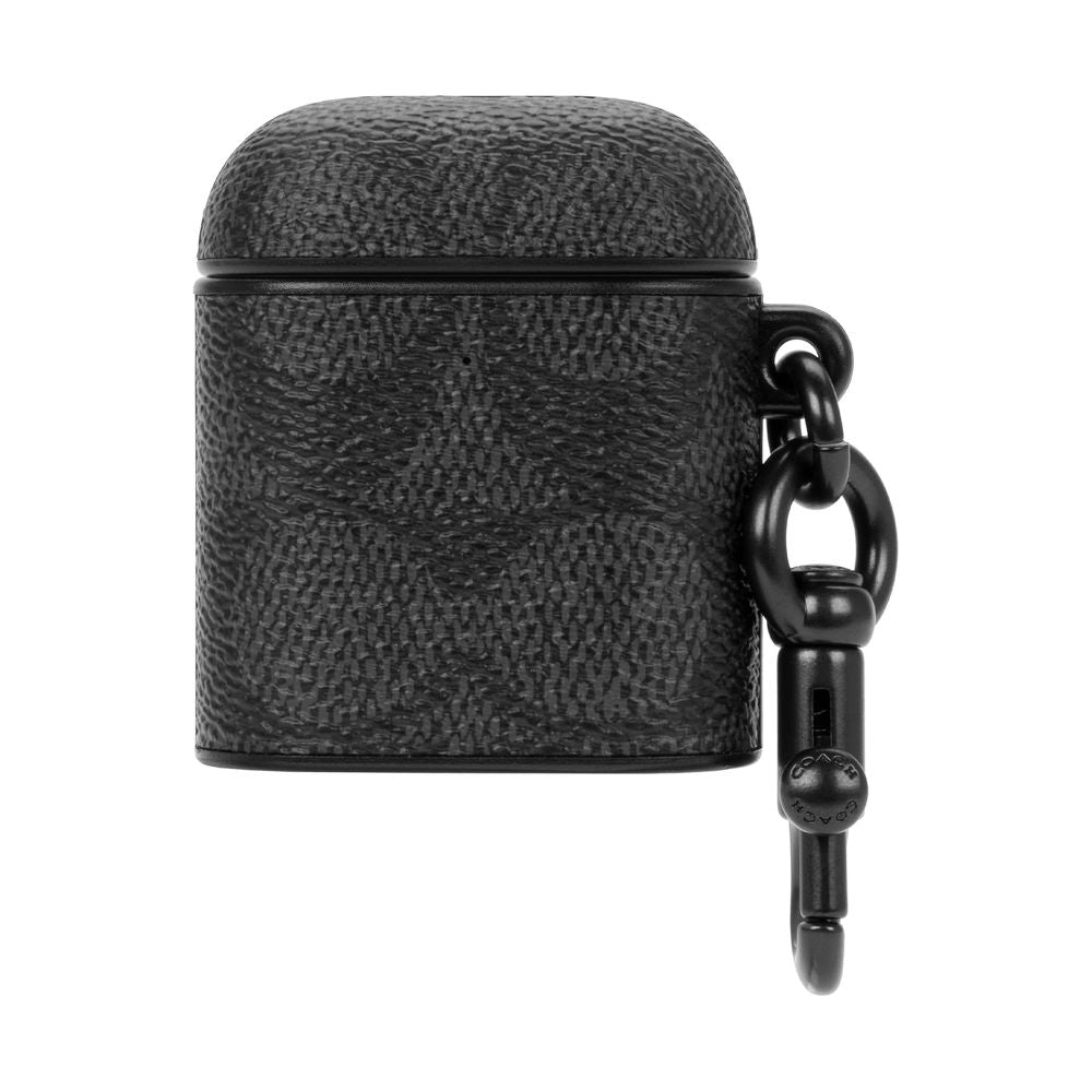 Coach (コーチ) - Leather AirPods Case for AirPods ( 2nd/1st ) - Signature C Charcoal