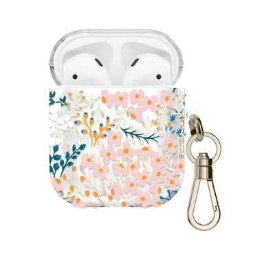 kate spade new york  (ケイト・スペード・ニューヨーク) - Protective AirPods Case for AirPods ( 2nd/1st ) [ Multi Floral/Rose/Pacific Green/Clear/Gold Foil Logo ]