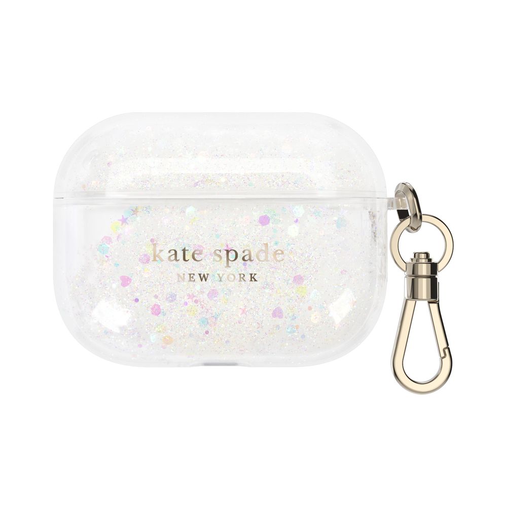 kate spade new york  (ケイト・スペード・ニューヨーク) - Liquid Glitter AirPods Pro Case for AirPods Pro [ White/Clear ] - White/Clear