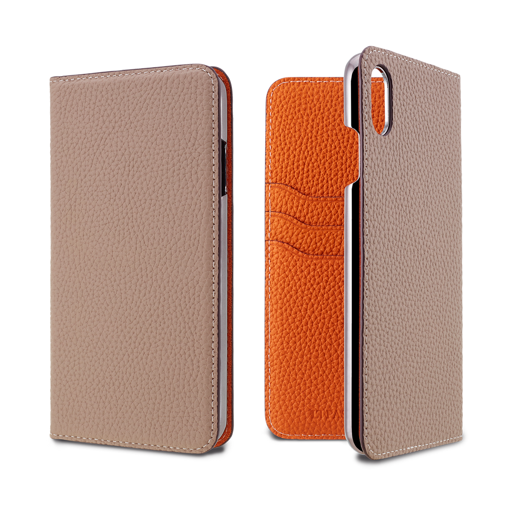 LORNA PASSONI - German Shrunken Calf Folio Case for iPhone XS Max / ケース - FOX STORE