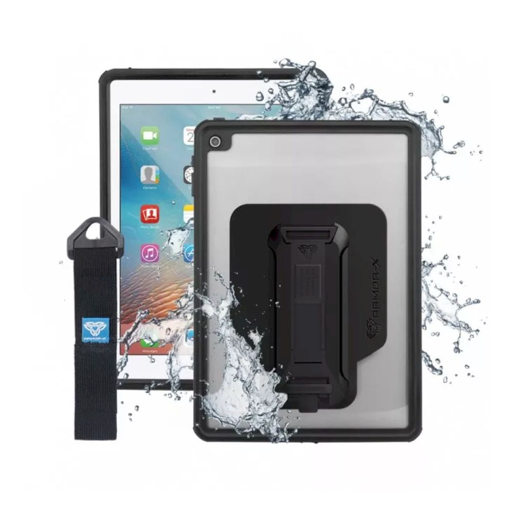 ARMOR-X - IP68 Waterproof Case With Hand Strap for iPad Air 2 / iPad Pro 9.7 - Black