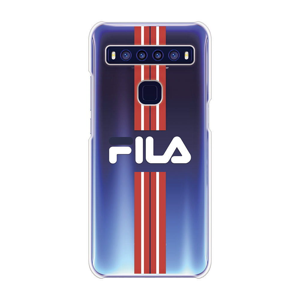 FILA - CLEAR CASE STRIPE for TCL 10 5G - Red