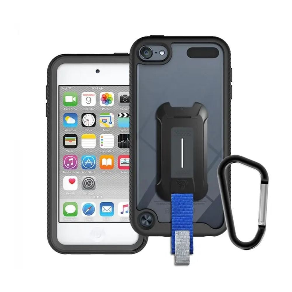 ARMOR-X - Protection Military Grade W/Key Mount & Carabiner for iPod touch ( 7th/6th/5th ) [ Black ] - Black