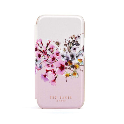Ted Baker - Folio Case for iPhone 12 mini - Jasmine Pink Cream Rose Gold