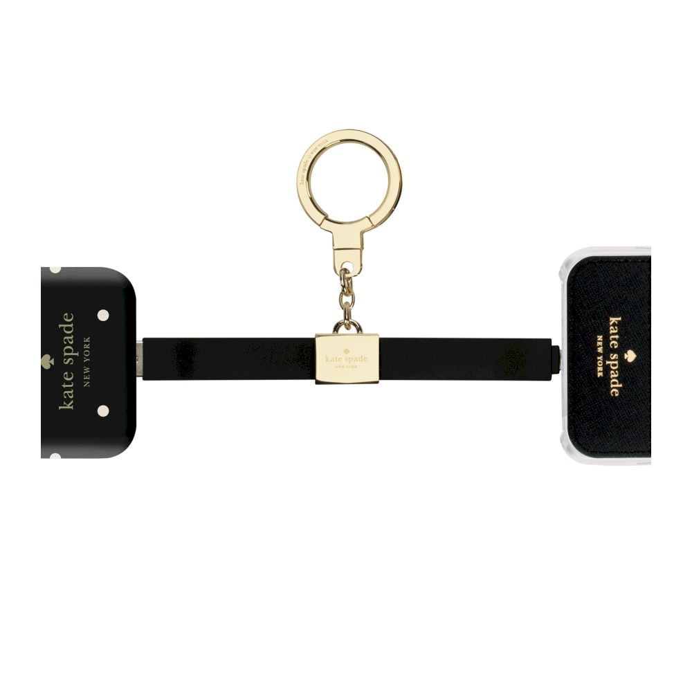 kate spade new york - Gift Set: Stability Ring (Gold/Black Enamel) & Sticker Pocket (Color-Block Cement/Black/Gold Flange)