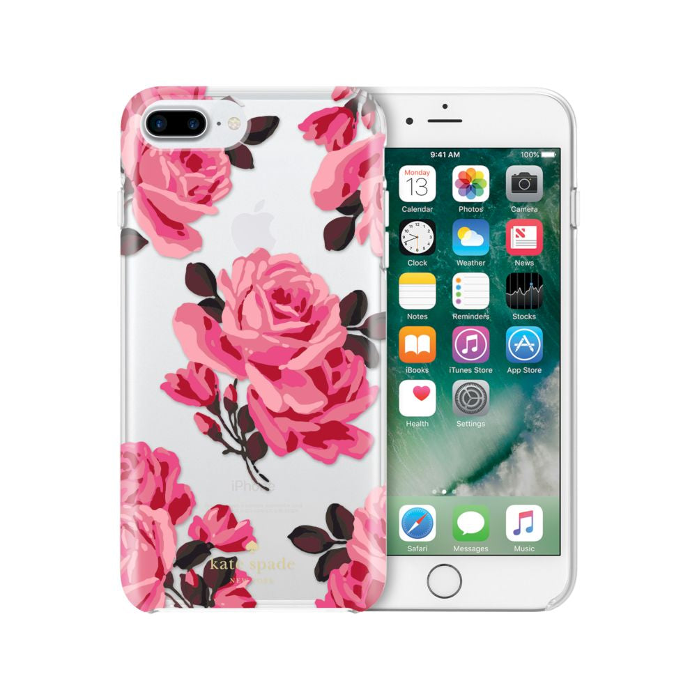 kate spade new york - Protective Hardshell Case (1-PC Comold) for iPhone 8/7/6s/6 Plus - Selavi Rose Clear/Multi