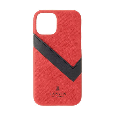 iPhone13Pro - LANVIN COLLECTION (ランバン コレクション) - SHELL CASE LINED スマホケース - Red