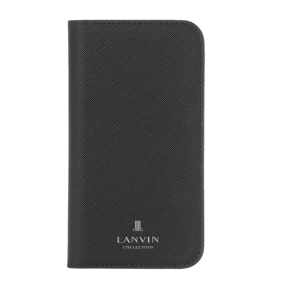 LANVIN COLLECTION - FOLIO CASE SAFFIANO for iPhone 11 Pro - Black / Light Gray