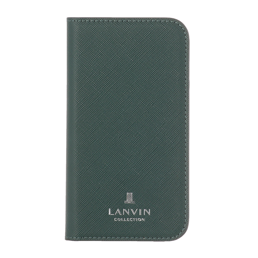 LANVIN COLLECTION - FOLIO CASE SAFFIANO for iPhone 12 mini - Dark Green