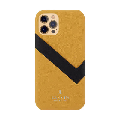 LANVIN COLLECTION - SLIM WRAP CASE SAFFIANO WRAP for iPhone 12/12 Pro - Yellow