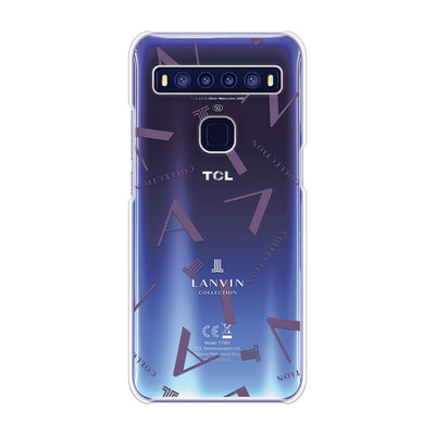 LANVIN COLLECTION - CLEAR CASE TYPOGRAPHY for TCL 10 5G - Deep Purple