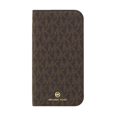 MICHAEL KORS - FOLIO CASE SIGNATURE with TASSEL CHARM for iPhone 11 - Brown