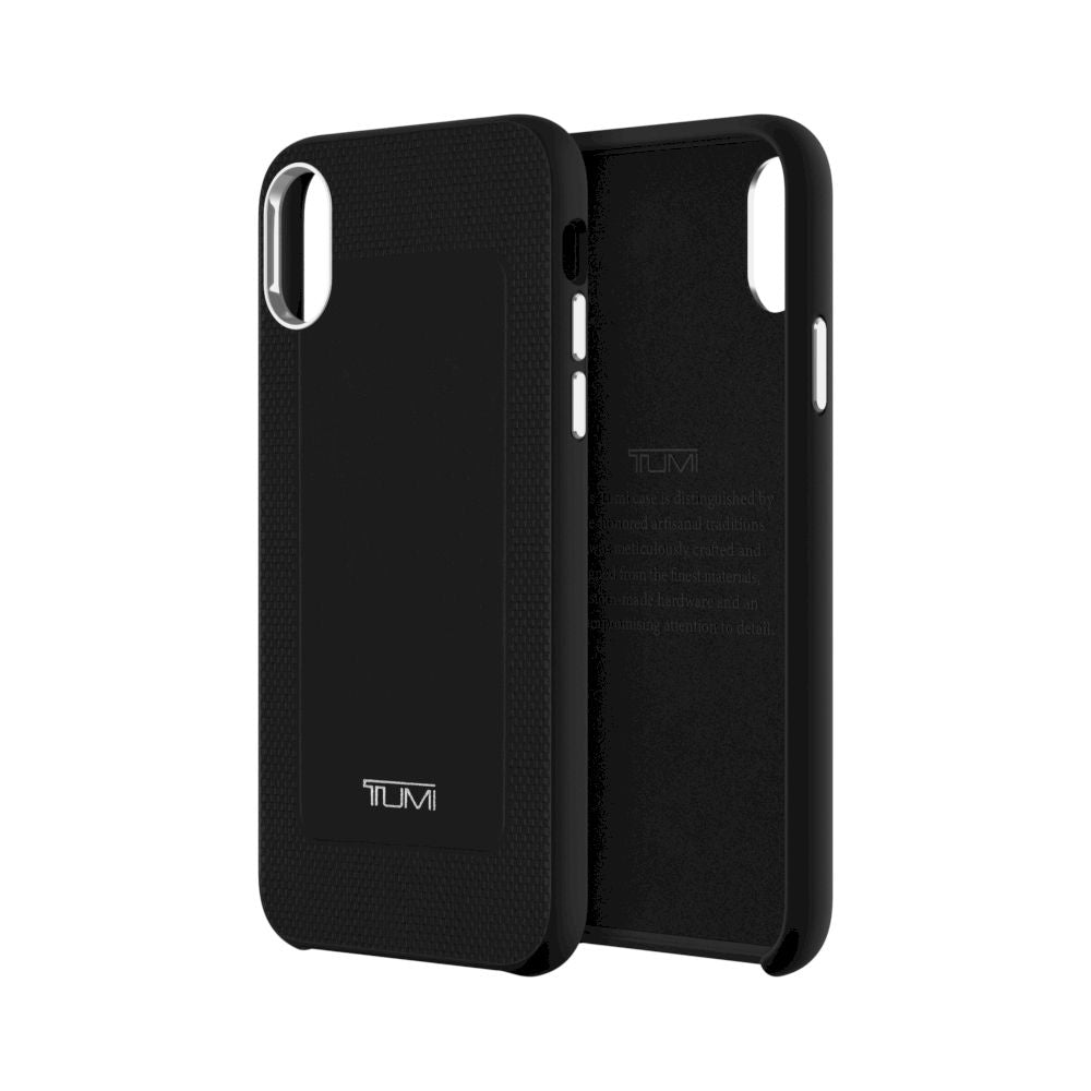 TUMI - Protective Co-Mold Case for iPhone XS - Black Leather