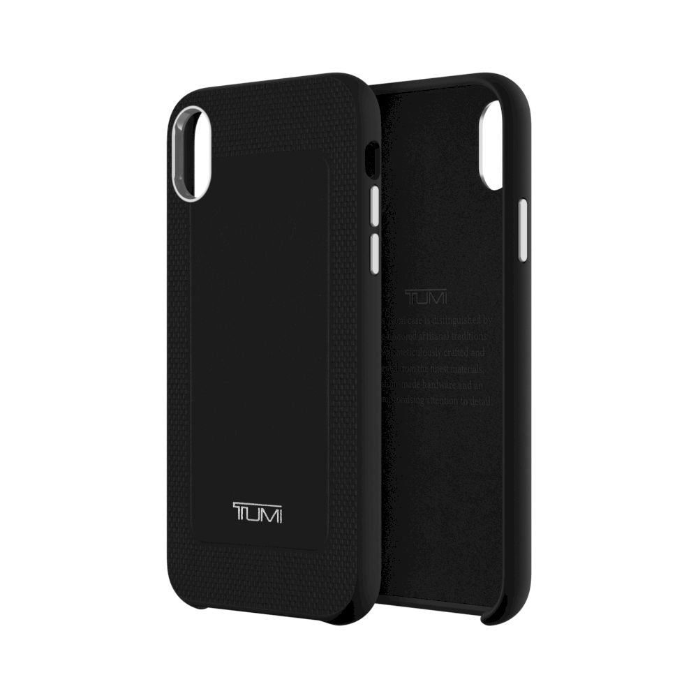 TUMI - Protective Co-Mold Case for iPhone XR - Black Leather