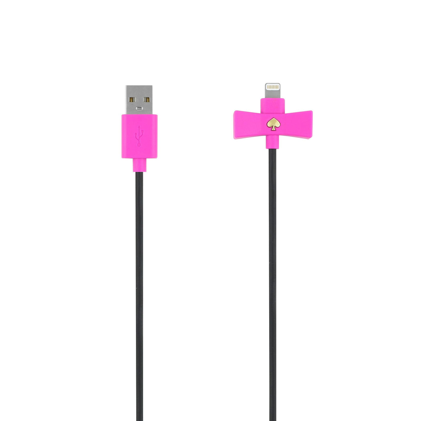 kate spade new york - Bow Charge/Sync Cable - Captive Lightning - Black Bow/Vivid Snapdragon Cable / ケーブル - FOX STORE