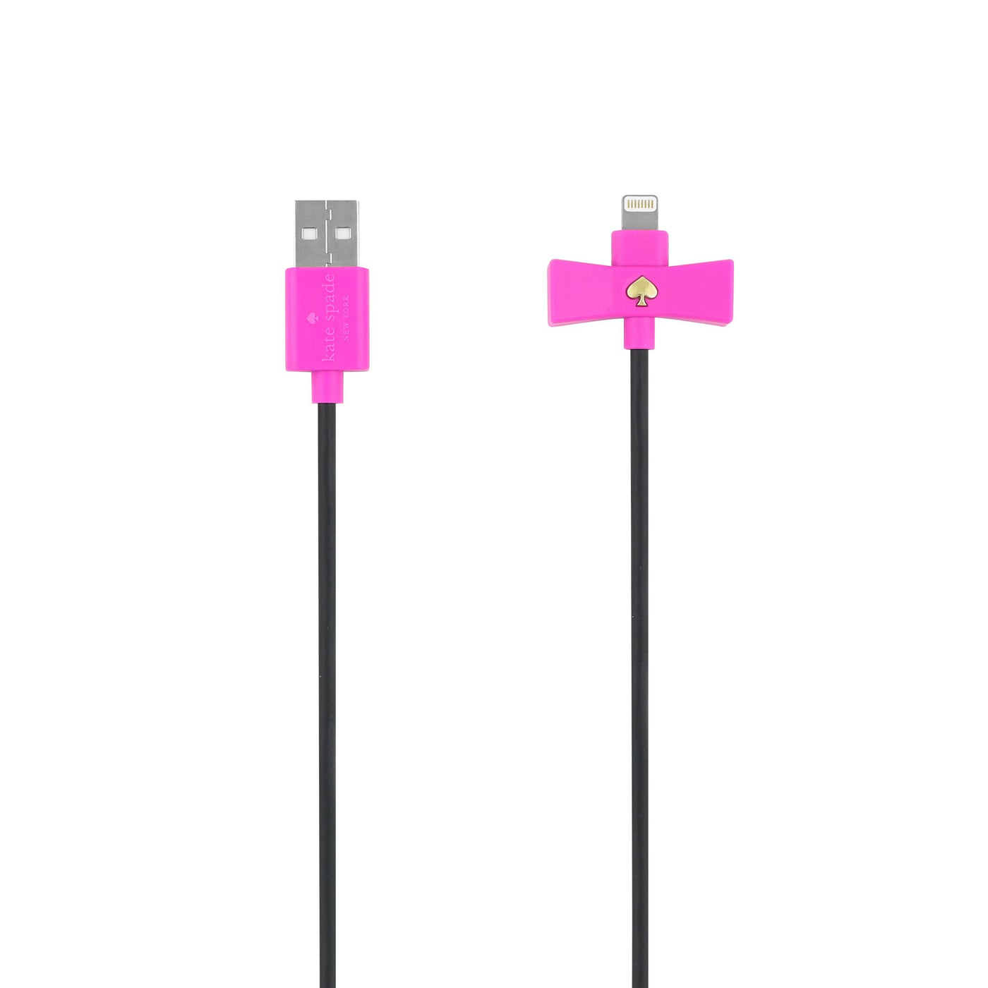 kate spade new york - Bow Charge/Sync Cable - Captive Lightning - Black Bow/Vivid Snapdragon Cable / ケーブル - FOX STORE